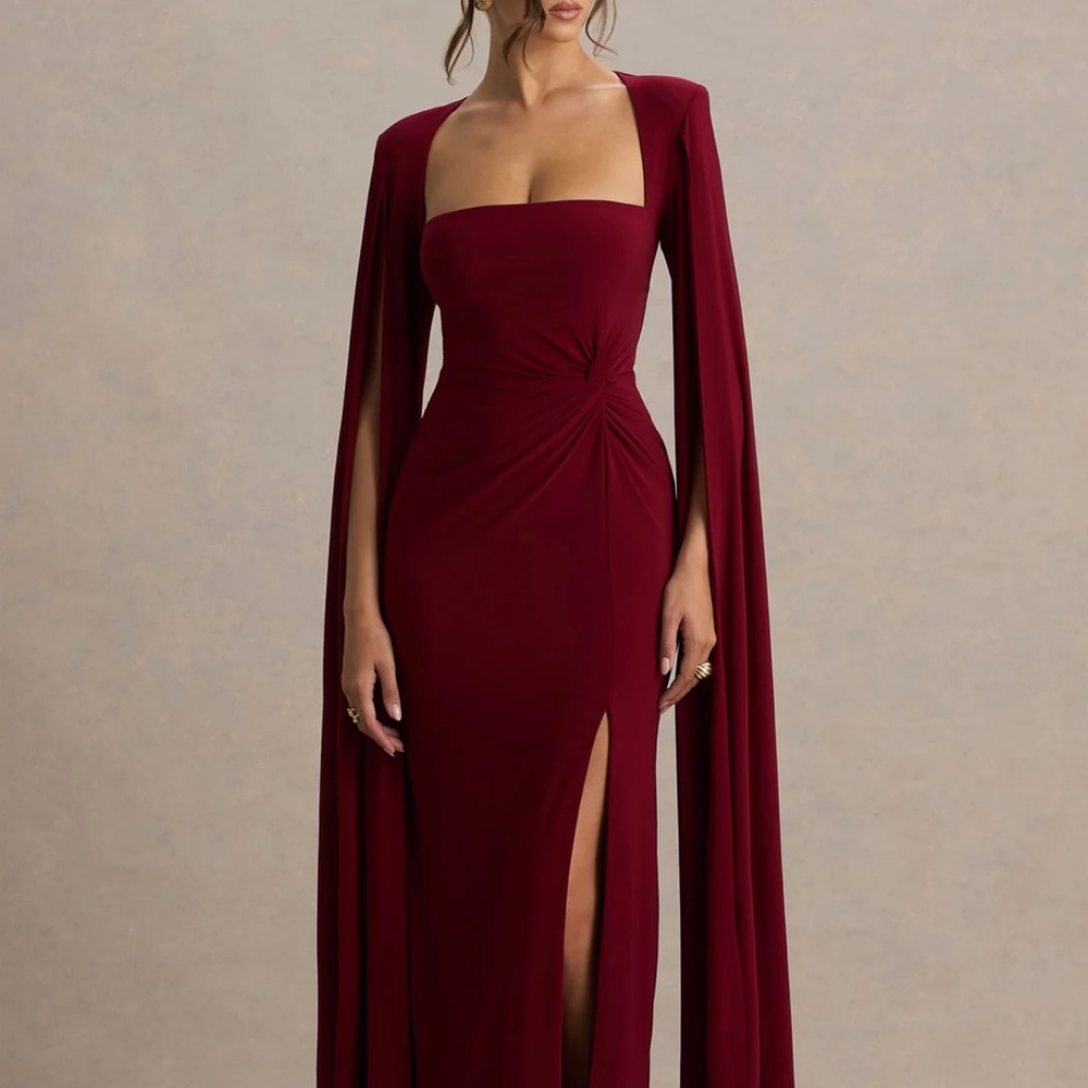 Burgundy Cape Gown